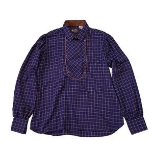 Vintage Kenny Rogers Western Collection Women Size L-XL Rodeo Plaid Blouse Shirt